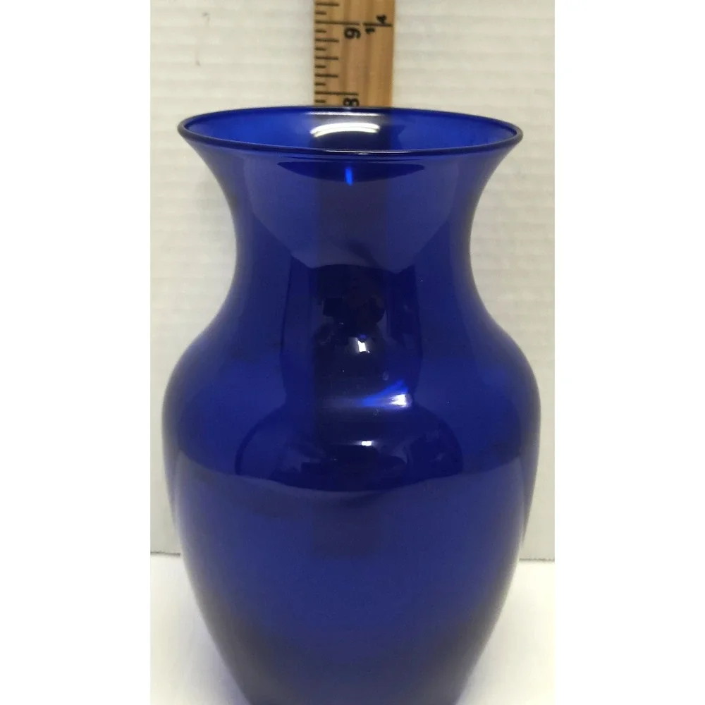 Elegant Cobalt Blue Glass‎ Vase, 8